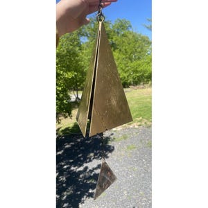 Brutalist Geometric North Country Wind Chime Jim & May Davidson Garden Art Bell