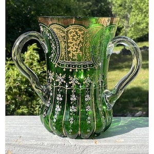 Antique Victorian Bohemian Moser Glass - Etsy