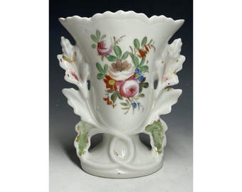Antike Continental Porzellan viktorianische Blumenvase deutsch / österreichisch / französisch
