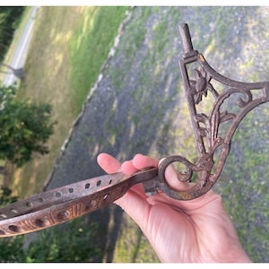 Antique Victorian Cast Iron Oil Lamp Bracket Wall Architectural 19th C. Hardware