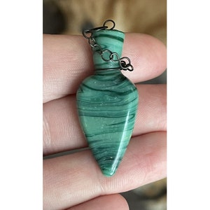 Green Antique Miniature Glass Chatelaine Perfume Scent Bottle Victorian 19th C.