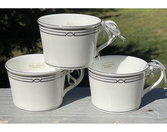 Lot of (3) Marc Jacobs China Rene Teacups Waterford Porcelain Tea Cup Mugs