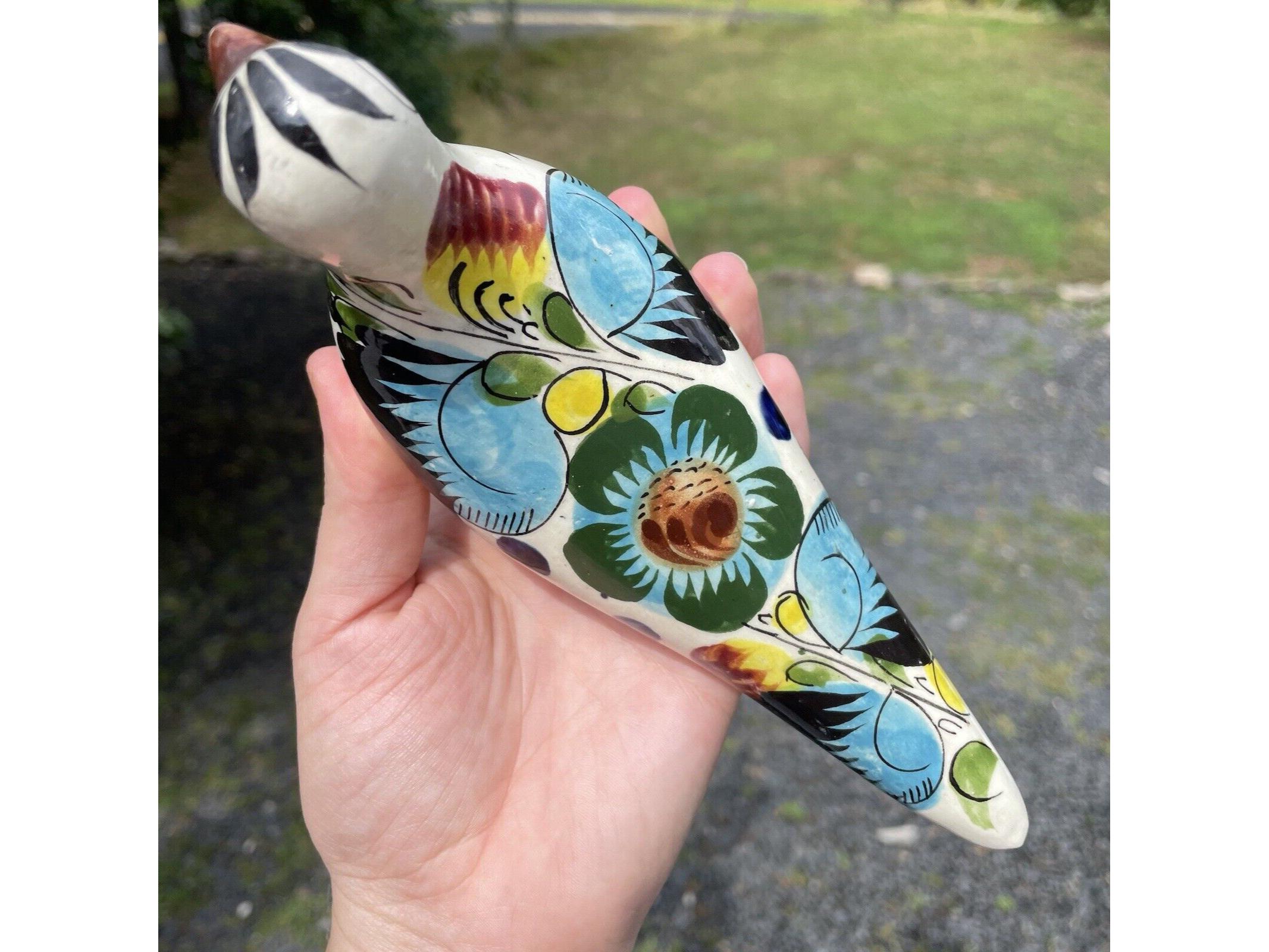 ヴィンテージ トナラ フォークアート 陶器 セラミック メキシコ 手描き