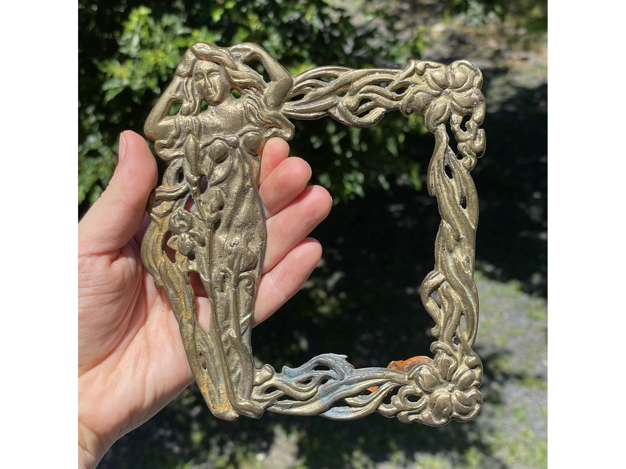 アンティーク アールヌーボー 真鍮 ミニチュア 額縁 1910年代 1930年代