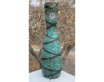 置物 1960s HMV Hungary Majolica Spiral Vase Vtg. HMV Hungarian Majolika Vase, Hand Painted. - Etsy