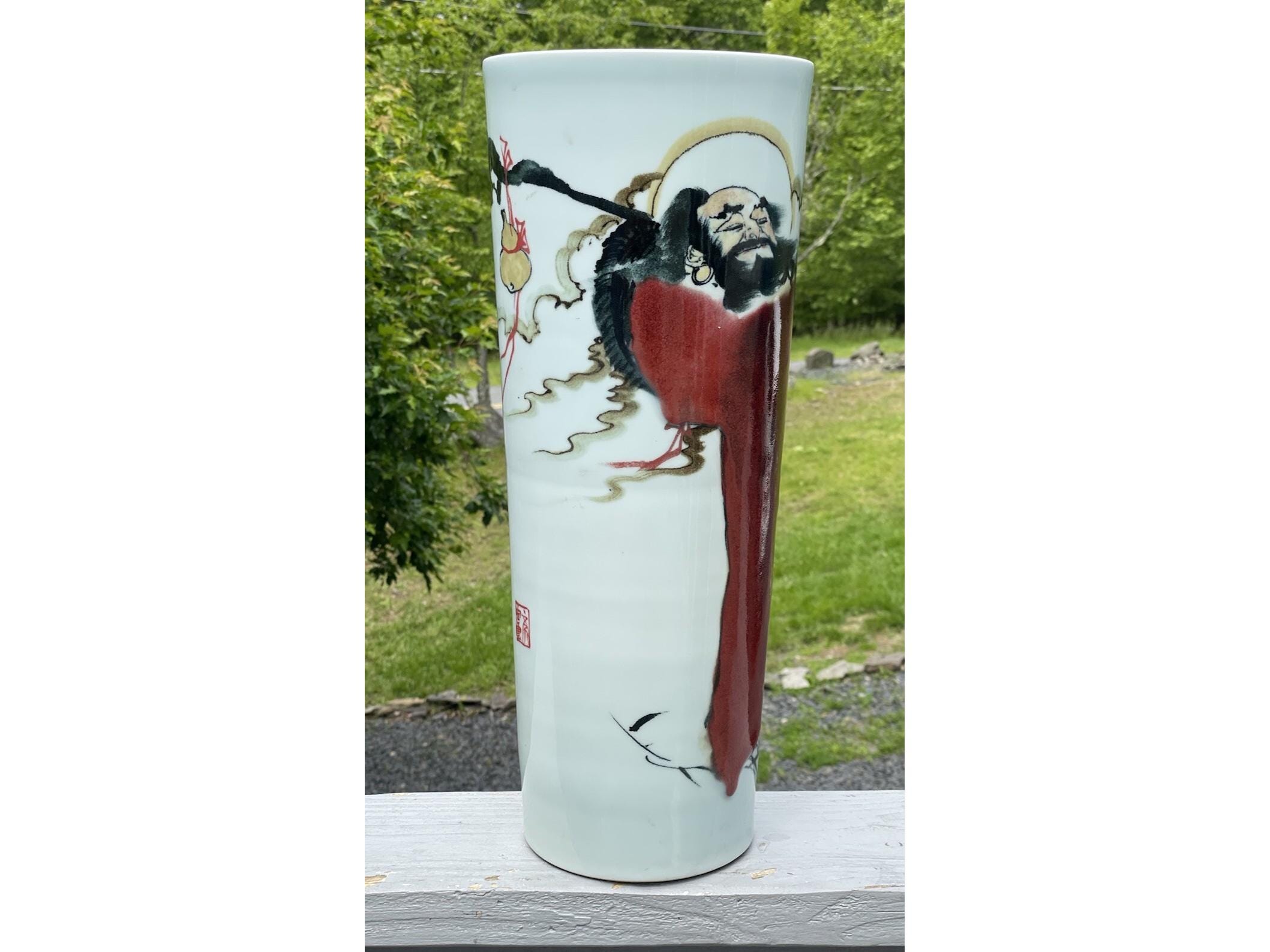 FEINE & GROSSE 18 "Antike Republik chinesische Porzellan Rot Flambe Li Tieguai Vase