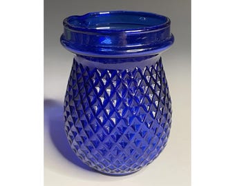 Antique 19th C. Victorian Cobalt Blue Glass Christmas Fairy Illumination Light