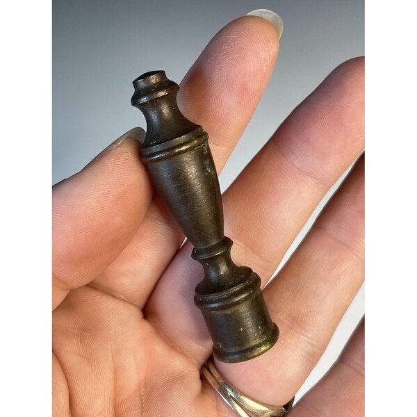 Antique Brass Lamp Finial Hardware Retro Art Deco Mid-Century Hollywood Regency