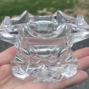 Antique 19th C. Pressed Flint Glass Master Salt Victorian Early American EAPG