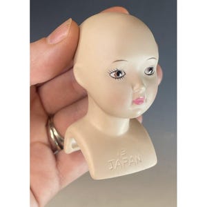Vintage Bisque Japanese Doll Head Parts Porcelain Hand Painted