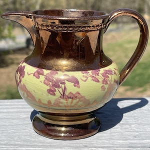 Antiker viktorianischer Englischer Kupfer Luster Ware aus dem 19.Jh
