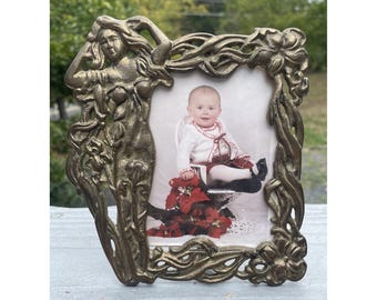 アンティーク アールヌーボー 真鍮 ミニチュア 額縁 1910年代 1930年代