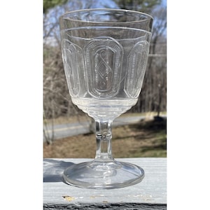 Antique Victorian Era EAPG Doyle & Co #38 My Lady&#39;s Workbox Goblet 1880 19th C.