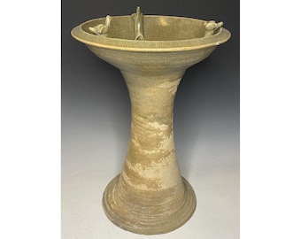 Antique Thai Sawankhalok Birds Incense Burner Bowl Celadon Stoneware Vase