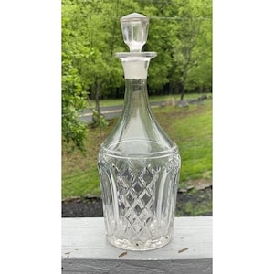 Antique Cut Glass Decanter Georgian - Victorian 1830&#39;s - 1880&#39;s 19th C. Clear
