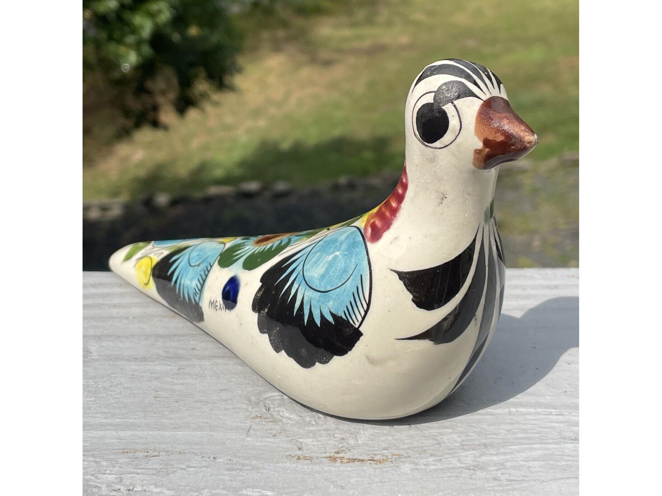 ヴィンテージ トナラ フォークアート 陶器 セラミック メキシコ 手描き