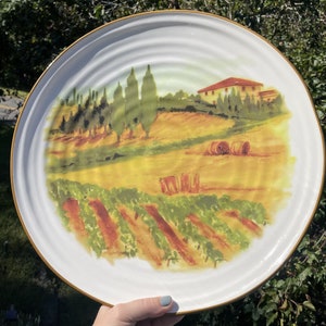 15 1/4&quot; LARGE Charger Platter Opificio Etico Ceramiche Plate Dish ITALY Tuscan
