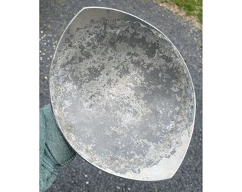 Bol à assiette en métal en aluminium rétro vintage Mid-Century, décoration d'intérieur dans un bol