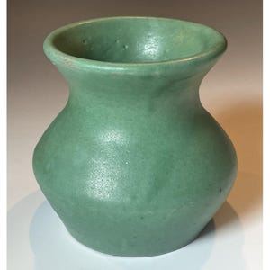 Antique Arts Crafts Green Matte Glazed Pottery Vase Early 20th C.
