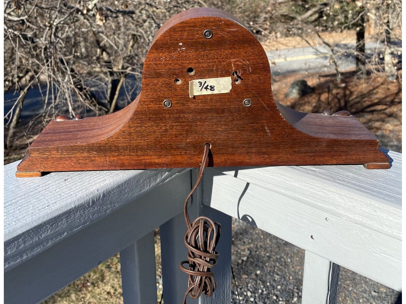 Vintage General Electric Mantel Shelf Clock 20th C. Antique Wooden Case