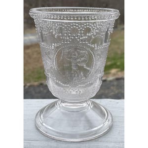 Royal Medallion Minerva Spooner EAPG Antique Victorian Era Glass Vase