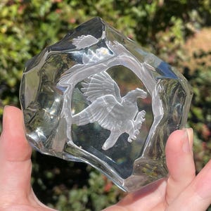 Val St Lambert Bird Crystal - Etsy