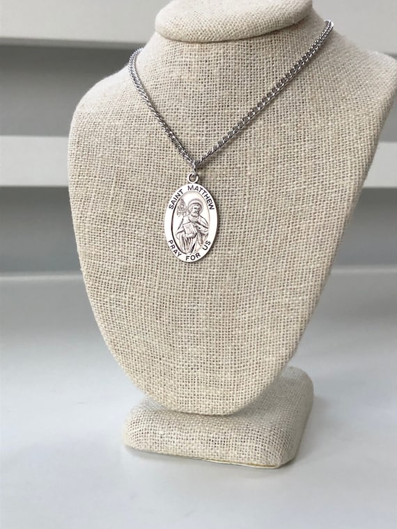 Vintage sterling silver Saint Matthew the Apostle,