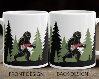 Gnome, Bigfoot, Sasquatch, Unique Coffee Mugs, Gifts Under 25, Cute Mugs, Coffee Lover Gift, Mug, Coffee Mug, Ceramic Mug, Bigfoot Gift, Cup
