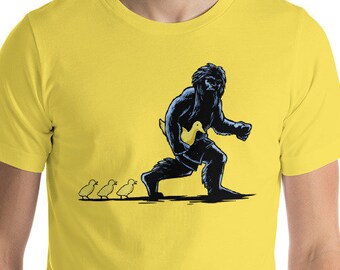 Caza de patos, Pie Grande, Sasquatch, Regalo amante de la naturaleza, Regalo de novedad, Camisetas divertidas, Regalo único, Camiseta gráfica, Camiseta, Regalo de papá, Camisa de camping