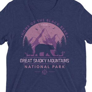 National Park, Home of the Black Bear, Great Smoky Mountains, Wildlife, Bear Shirt, Adventure, Hiker Gift, Camping Shirt, Nature, Animal Tee