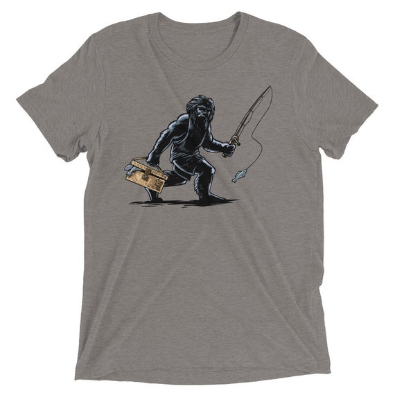 Fishing Cryptic Bigfoot Camping Shirt Mythical Creatures | Etsy
