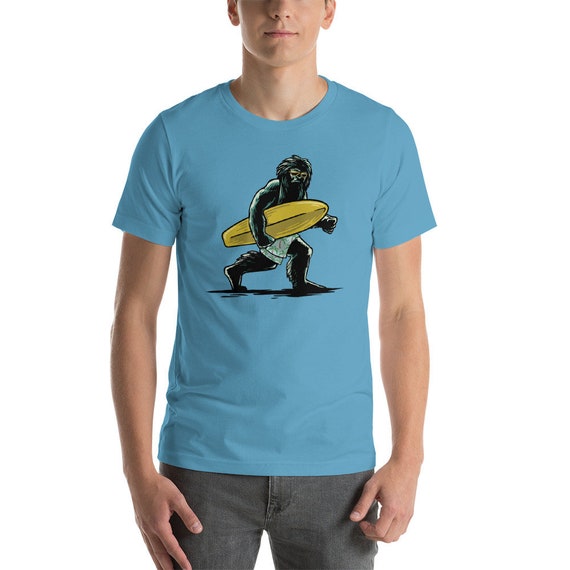 Bigfoot Surfing Shirt Sasquatch Tshirt Surf Board Gift Tee Bigfoot Surfing Shirt Sasquatch Tshirt Surf Board Gift Tee
