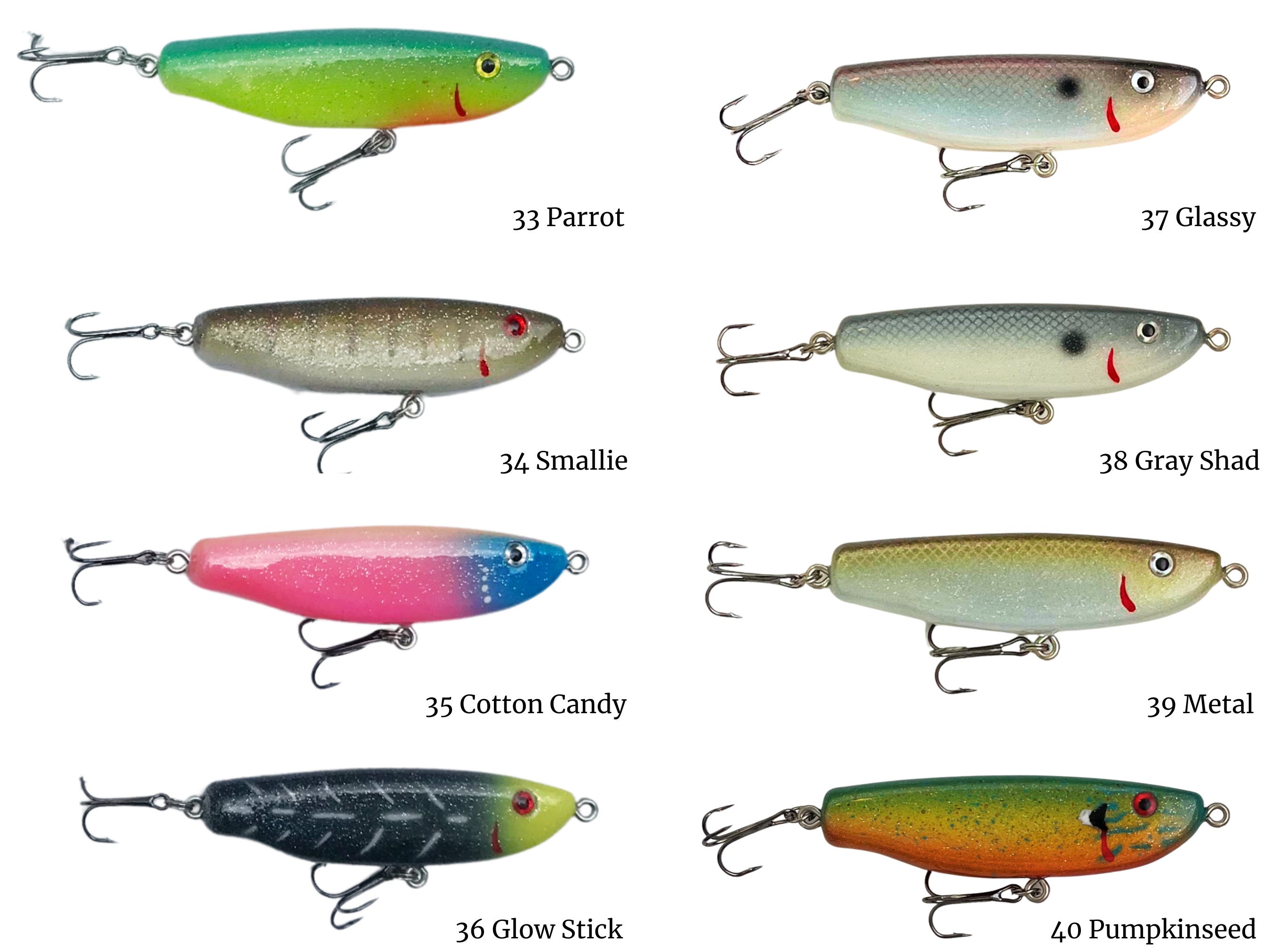 Light lures for asp, pike, bass: handmade, covered by natural pike skin.