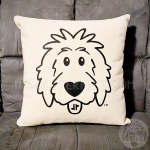 Doodle Pillow Cover 18"x18" - dog pillow, dog bed, goldendoodle, sheepadoodle, labradoodle, bernedoodle, doodle mom