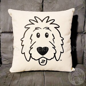 Doodle Pillow Cover 18&quot;x18&quot; - dog pillow, dog bed, goldendoodle, sheepadoodle, labradoodle, bernedoodle, doodle mom