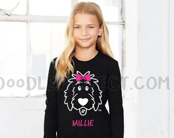 Personalized Doodle Girl Shirts for Kids