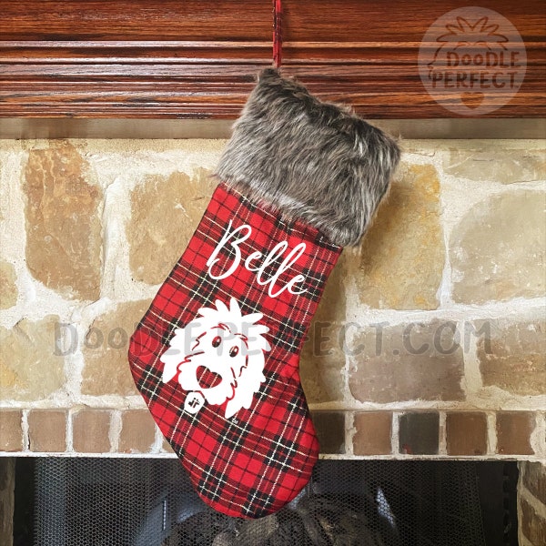 Doodle Stockings Personalized, doodle Christmas stockings, dog stockings, goldendoodle stockings, sheepadoodle stockings, doodle stockings