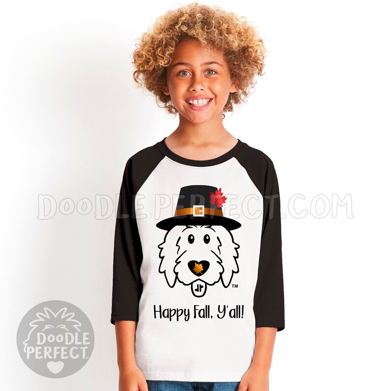 Thanksgiving Doodle Pilgrim Shirt, Happy Fall Y'all shirt, Thanksgiving doodle shirt, doodle Thanksgiving shirt, fall doodle shirt image 8