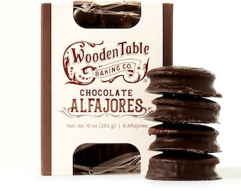 Chocolate Alfajores with Dulce de Leche - Box of 8