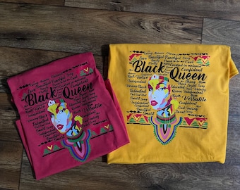 Black Queen T-shirt black / African American T-shirt / Afrocentric T ...