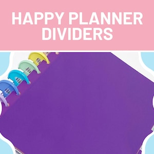 Encartes de planejador Happy Planner Classic, divisórias de planejador, presente para estudantes universitários, encarte de planejador de disco, caderno de planejador ecológico