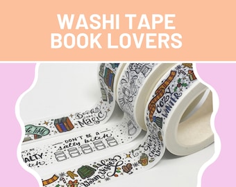 Washi tape set of 3, books are magic washi tape, planner accessories, don't be a salty funny washi tape, winter washi tape, package