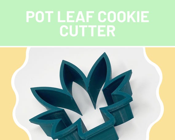Pot Leaf Marijuana Cookie Cutter, printed cookie cutter, 420 gifts, marijuana accessories, custom cookie cutter, valentines gift for stoner