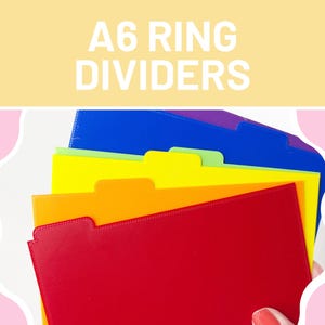 A6 rings dividers, ring planner inserts, rainbow planner, planner inserts, personalized planner inserts, planner divider tabs, for pride
