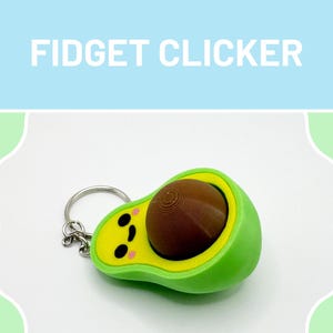 Avocado Fidget Clicker Keychain – Mechanical Switch Sensory Toy for ADHD, Autism, Focus & Stimming – Cute Kawaii Gift