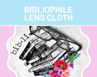 Eyeglasses cleaning cloth, Bibliophile gifts, glasses wipe, end of year teacher gift, e reader screen cleaner, book gifts for her, lens