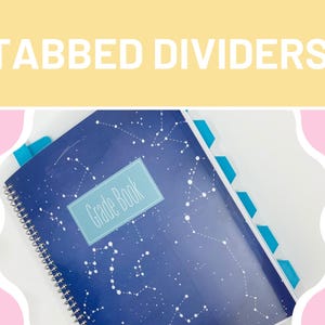 Tabbed dividers for The Plum Paper Planner, set dividers, 7x9, Plum Paper Dividers