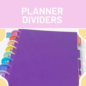 Tabbed Dividers for Happy Planner Classic Discs planner, dividers, planner organizer inserts eco friendly planner notebook