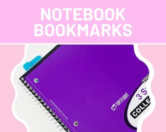 Notebook Dividers for Spiral Bound. Bookmarks