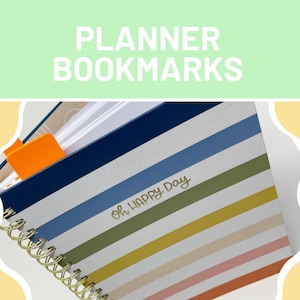 Happy Planner Classic Twin Loop planner bookmarks , planner dividers, planner organizer inserts eco friendly planner notebook, bookmarks